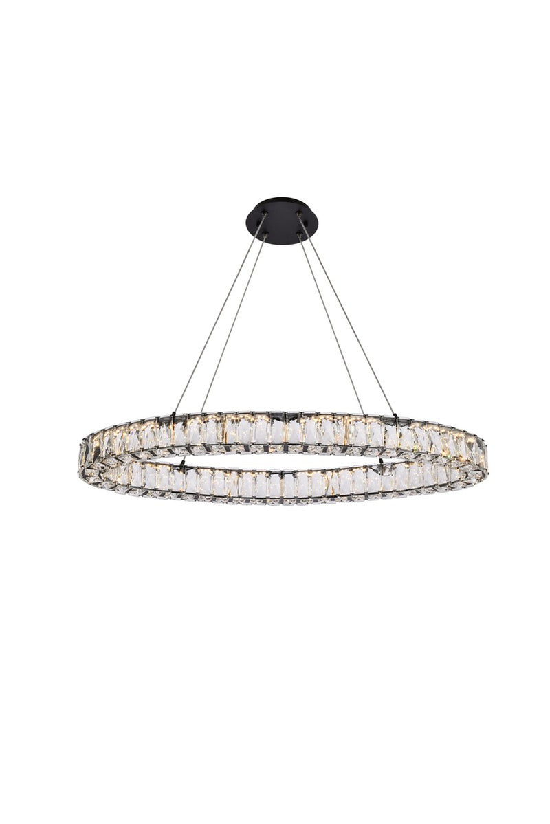 Elegant Lighting 3503D36BK LED Pendant, Black