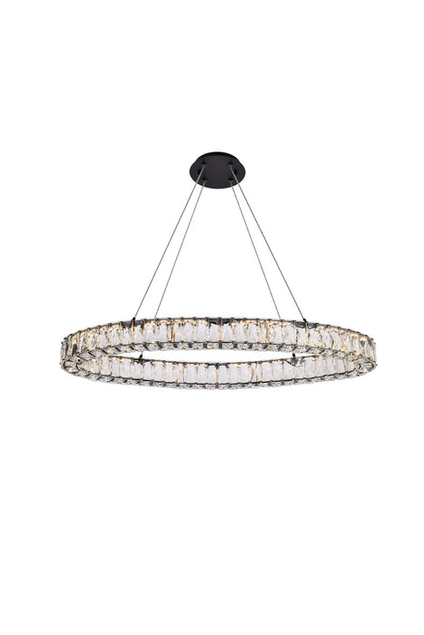 Elegant Lighting 3503D36BK LED Pendant, Black