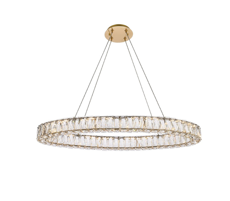 Elegant Lighting 3503D36G LED Pendant, Gold