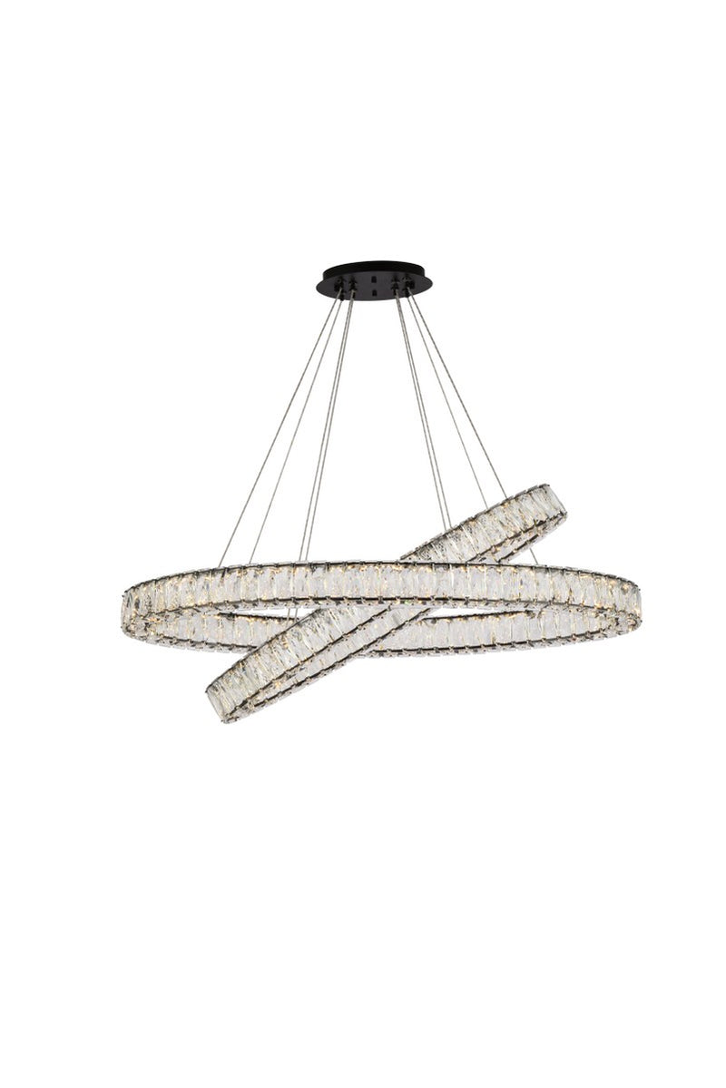 Elegant Lighting 3503D40BK LED Pendant, Black