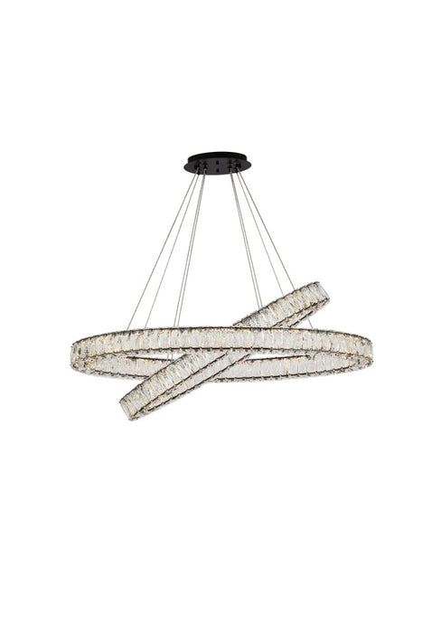 Elegant Lighting 3503D40BK LED Pendant, Black