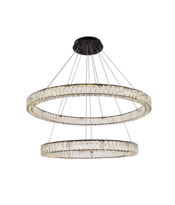 Elegant Lighting 3503D42BK LED Pendant, Black