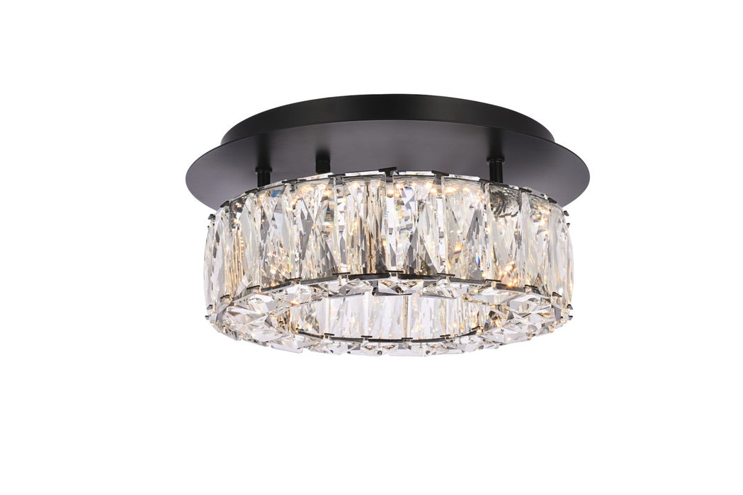 Elegant Lighting 3503F12BK LED Flush Mount, Black