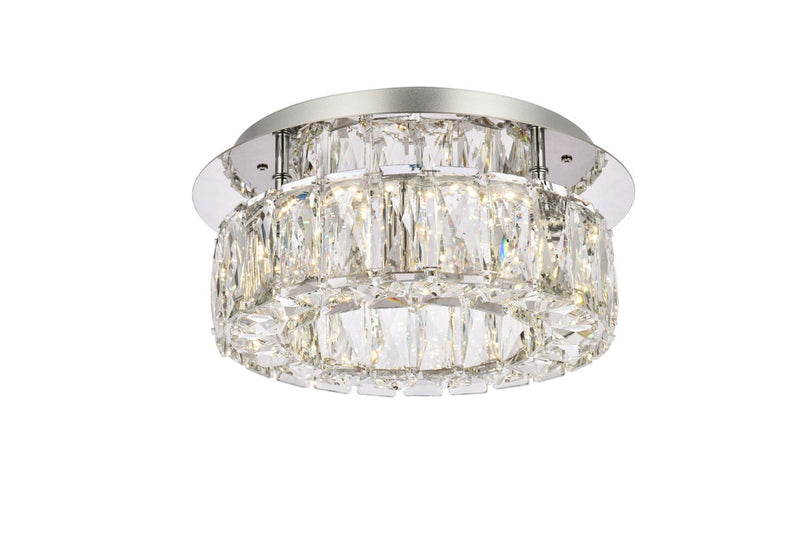 Elegant Lighting 3503F12C LED Flush Mount, Chrome