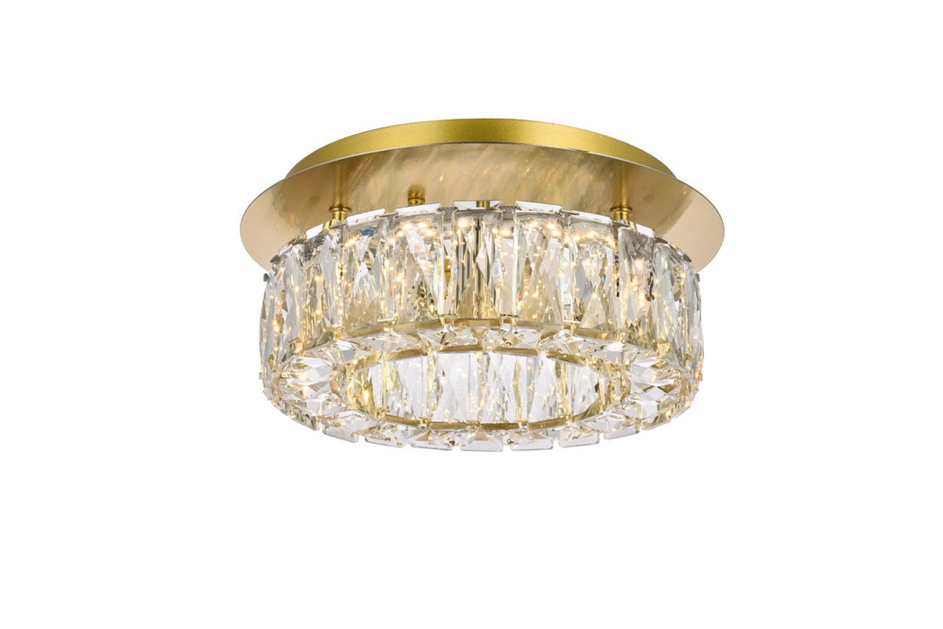 Elegant Lighting 3503F12G LED Flush Mount, Gold