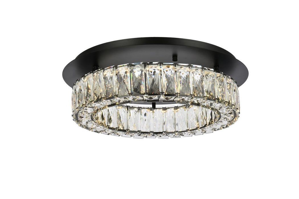 Elegant Lighting 3503F18BK LED Flush Mount, Black