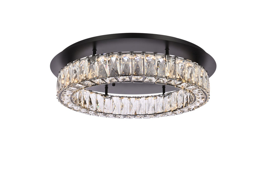 Elegant Lighting 3503F22BK LED Flush Mount, Black