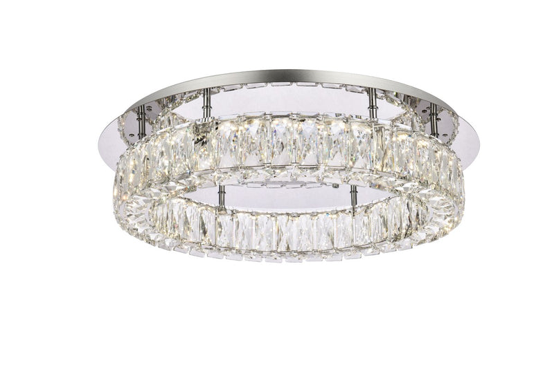 Elegant Lighting 3503F22C LED Flush Mount, Chrome