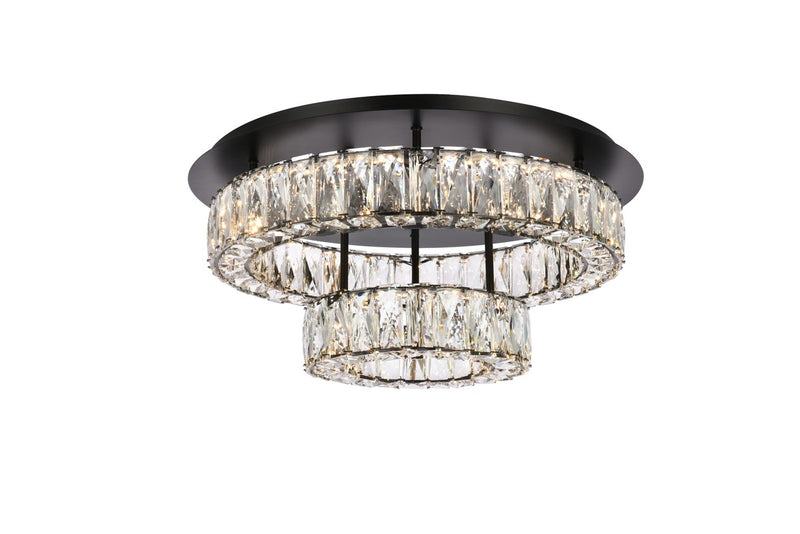 Elegant Lighting 3503F22L2BK LED Flush Mount, Black