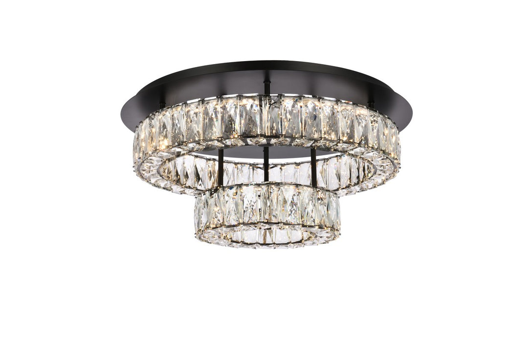 Elegant Lighting 3503F22L2BK LED Flush Mount, Black
