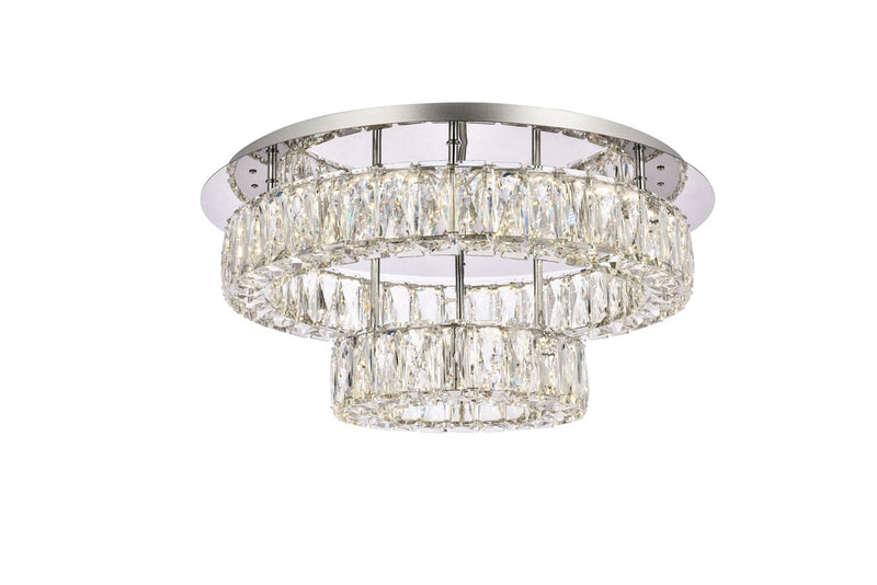 Elegant Lighting 3503F22L2C LED Flush Mount, Chrome