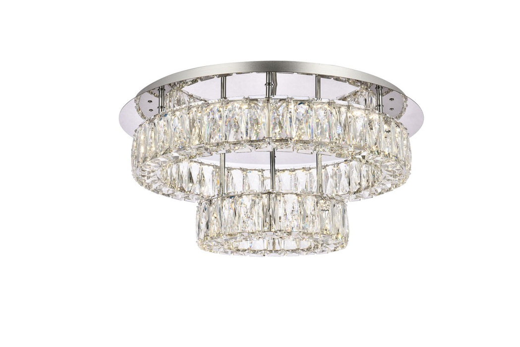 Elegant Lighting 3503F22L2C LED Flush Mount, Chrome