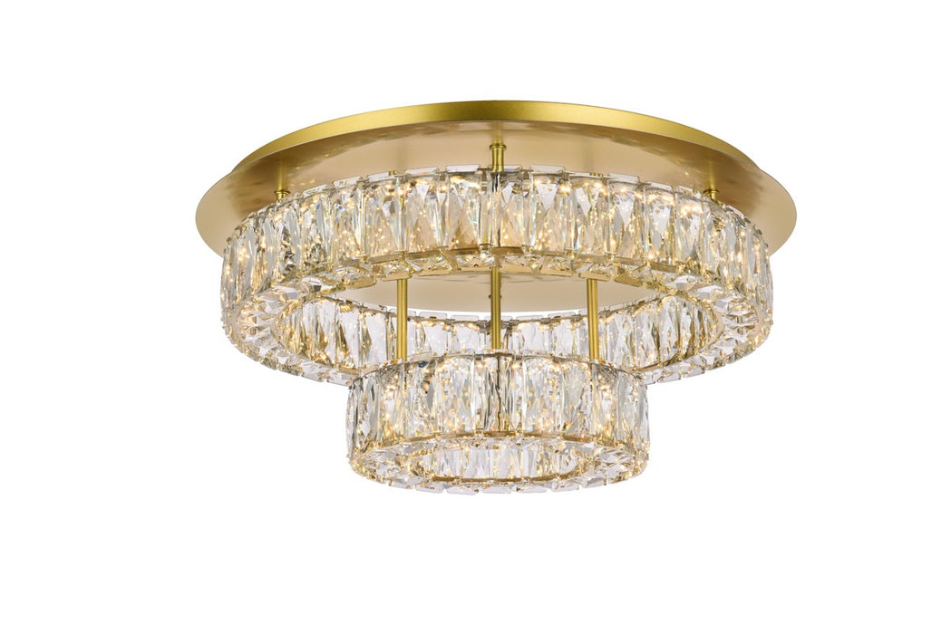Elegant Lighting 3503F22L2G LED Flush Mount, Gold