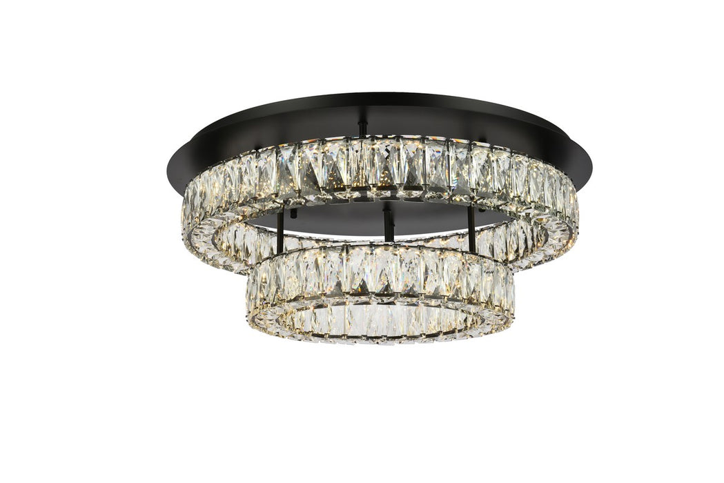 Elegant Lighting 3503F26L2BK LED Flush Mount, Black