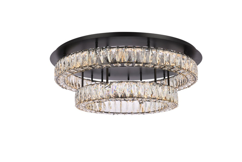 Elegant Lighting 3503F30L2BK LED Flush Mount, Black