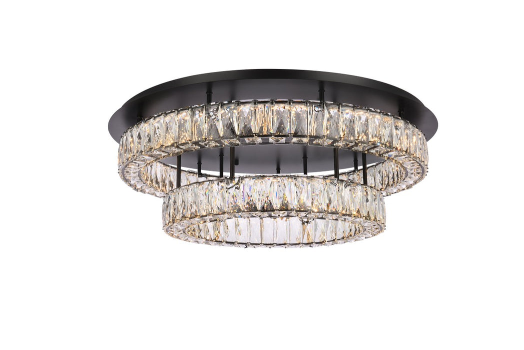 Elegant Lighting 3503F30L2BK LED Flush Mount, Black