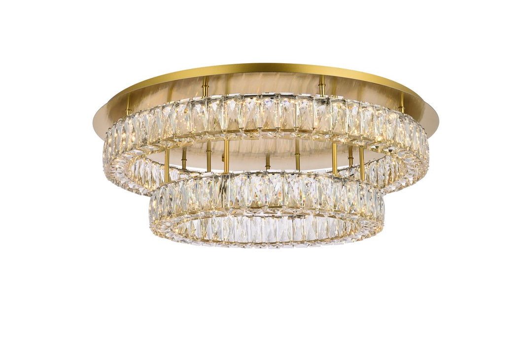 Elegant Lighting 3503F30L2G LED Flush Mount, Gold