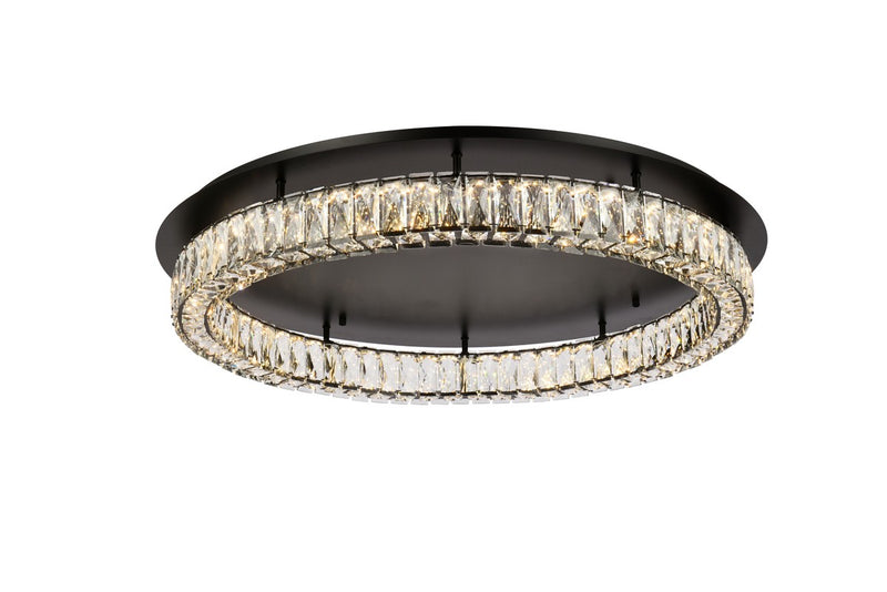Elegant Lighting 3503F33BK LED Flush Mount, Black