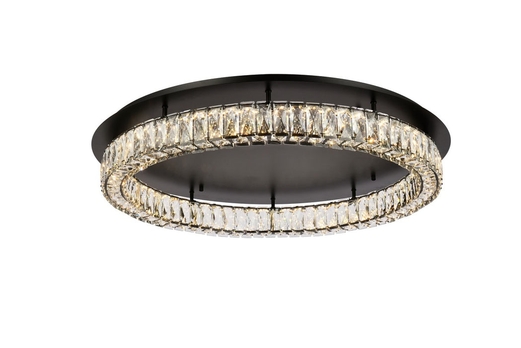 Elegant Lighting 3503F33BK LED Flush Mount, Black