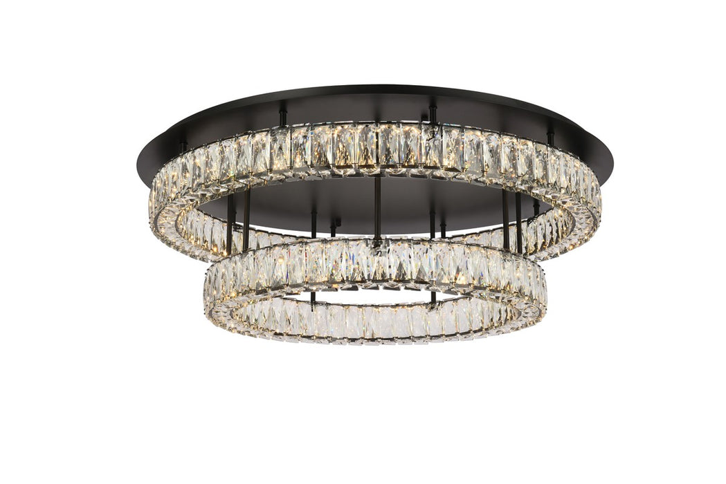 Elegant Lighting 3503F33L2BK LED Flush Mount, Black