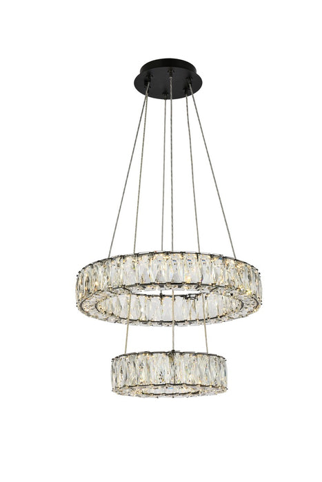 Elegant Lighting 3503G18BK LED Pendant, Black