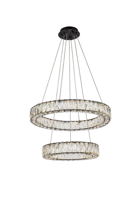 Elegant Lighting 3503G24BK LED Pendant, Black