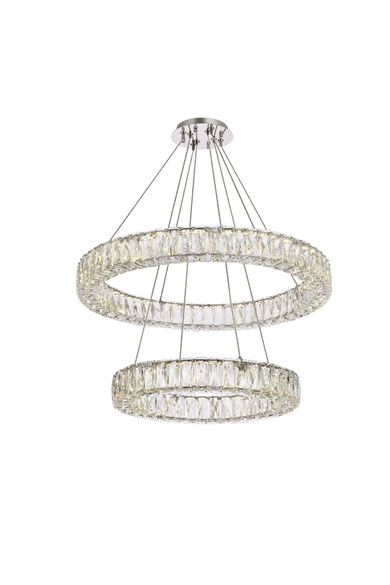 Elegant Lighting 3503G28C LED Chandelier, Chrome
