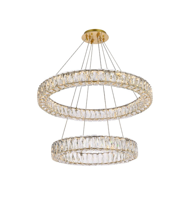 Elegant Lighting 3503G28G LED Chandelier, Gold
