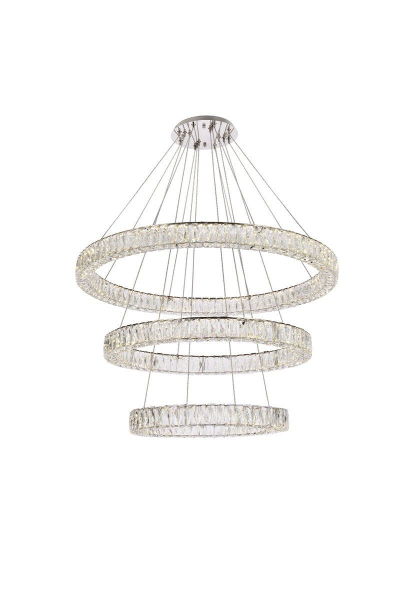 Elegant Lighting 3503G41LC LED Chandelier, Chrome