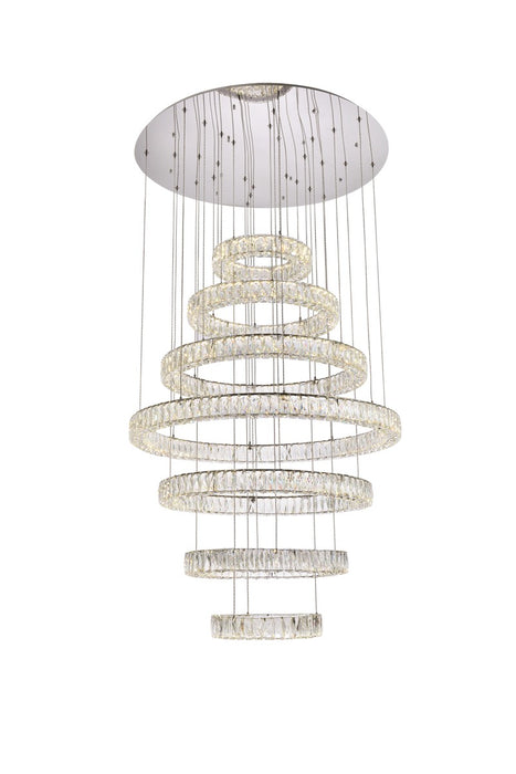 Elegant Lighting 3503G7LC LED Chandelier, Chrome