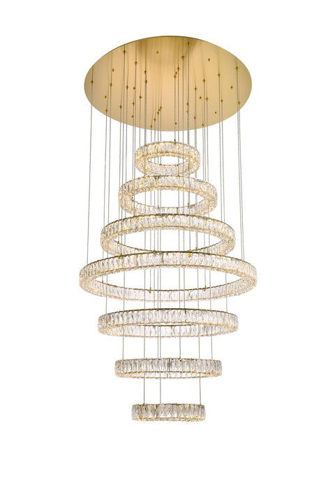 Elegant Lighting 3503G7LG LED Chandelier, Gold