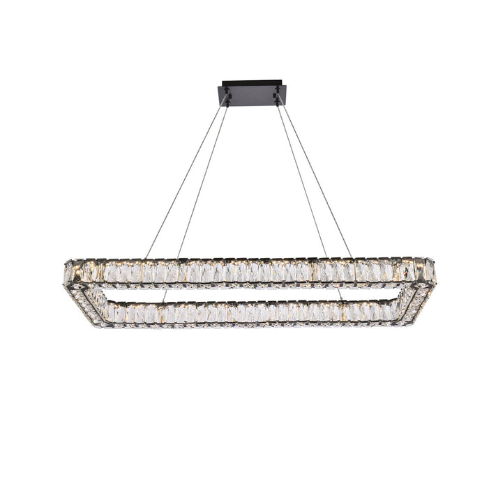 Elegant Lighting 3504D42L1BK LED Pendant, Black
