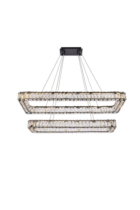 Elegant Lighting 3504G42L2BK LED Pendant, Black