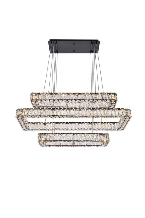 Elegant Lighting 3504G42L3BK LED Pendant, Black