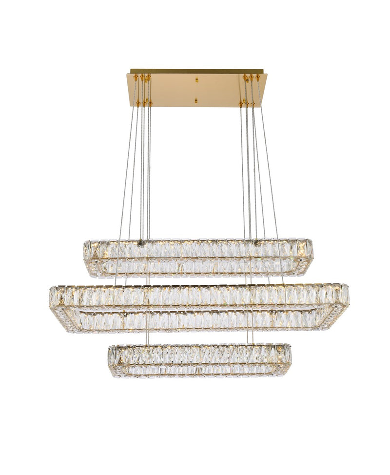 Elegant Lighting 3504G42L3G LED Pendant, Gold