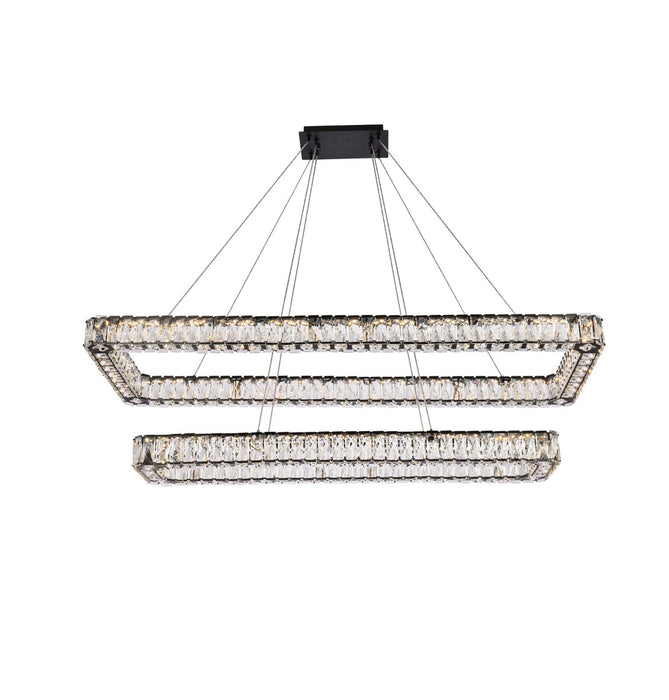 Elegant Lighting 3504G50L2BK LED Pendant, Black
