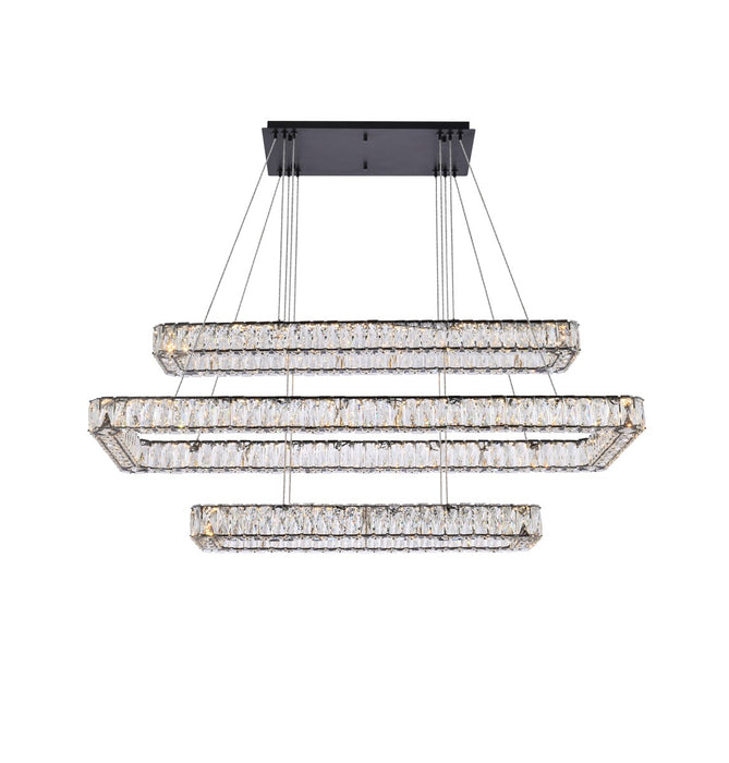 Elegant Lighting 3504G50L3BK LED Pendant, Black