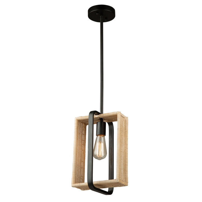 Artcraft AC11711BK One Light Pendant, Black