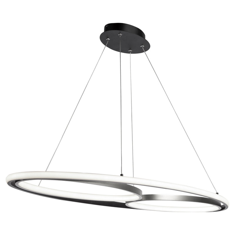 Artcraft AC6670NB LED Pendant, Black, Nickel