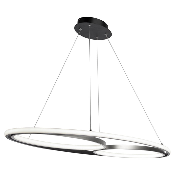 Artcraft AC6670NB LED Pendant, Black, Nickel