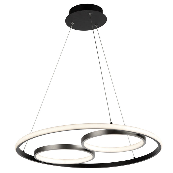 Artcraft AC6671NB LED Pendant, Black, Nickel