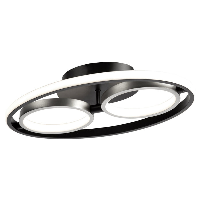 Artcraft AC6672NB LED Flush Mount, Black, Nickel