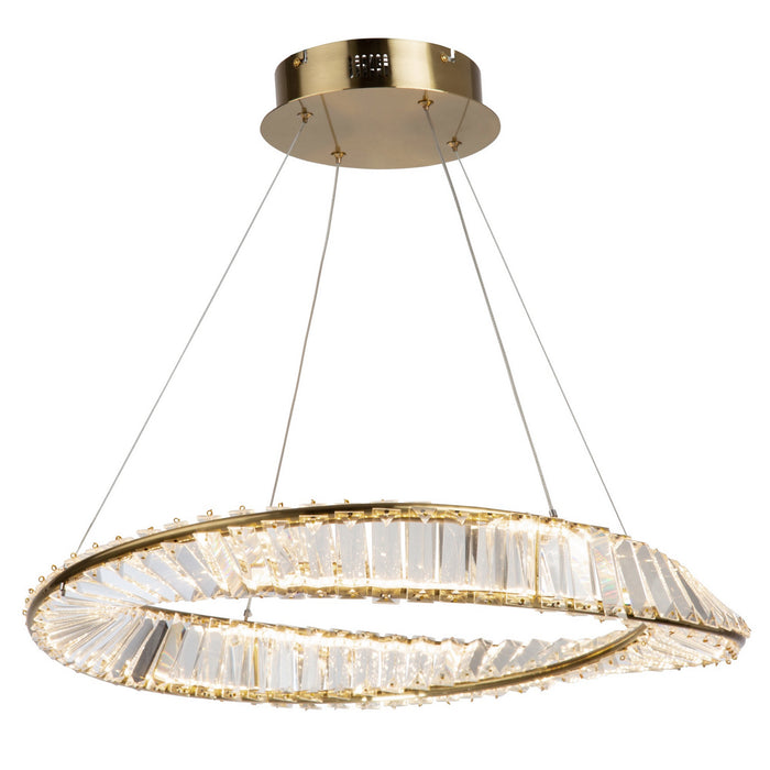 Artcraft AC6720BB LED Pendant, Brushed Brass