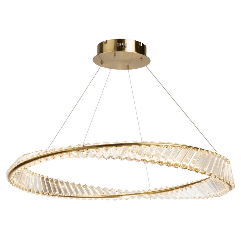 Artcraft AC6721BB LED Pendant, Brushed Brass