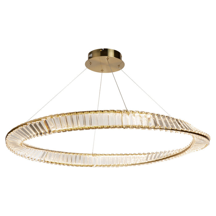 Artcraft AC6722BB LED Pendant, Brushed Brass