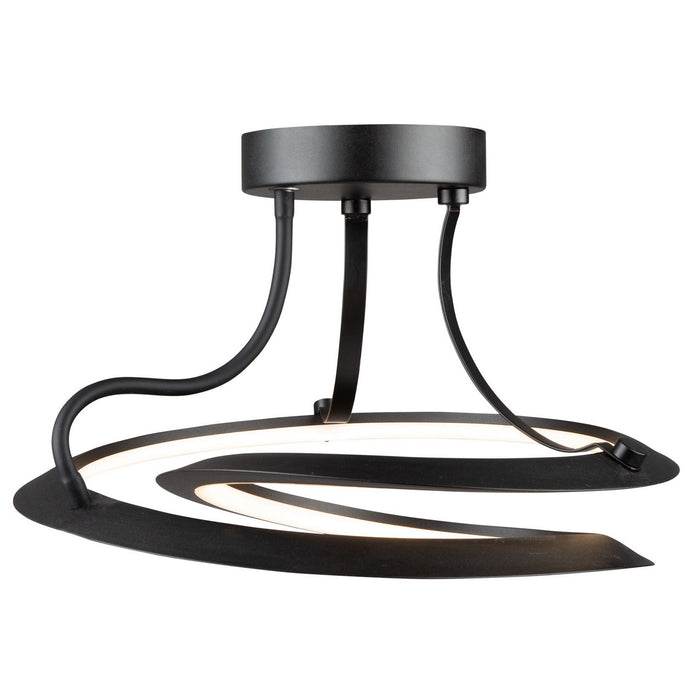 Artcraft AC7676BK LED Semi-Flush Mount, Black