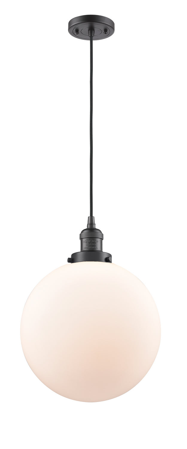 Innovations 201C-OB-G201-12 One Light Mini Pendant, Oil Rubbed Bronze