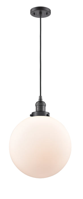 Innovations 201C-OB-G201-12 One Light Mini Pendant, Oil Rubbed Bronze