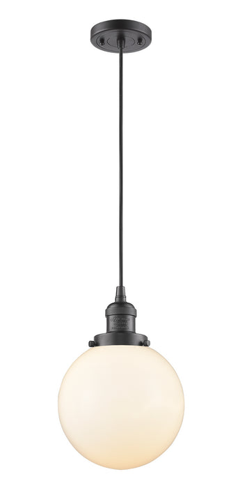 Innovations 201C-OB-G201-8 One Light Mini Pendant, Oil Rubbed Bronze