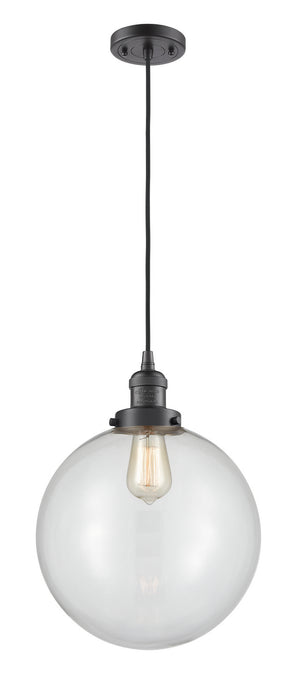 Innovations 201C-OB-G202-12 One Light Mini Pendant, Oil Rubbed Bronze